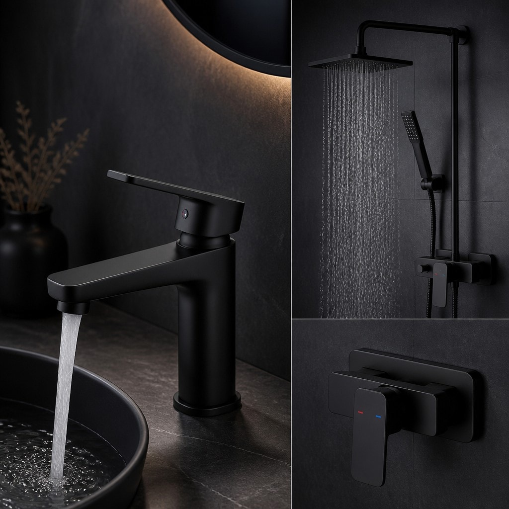 Tanvir matte black basin mixer