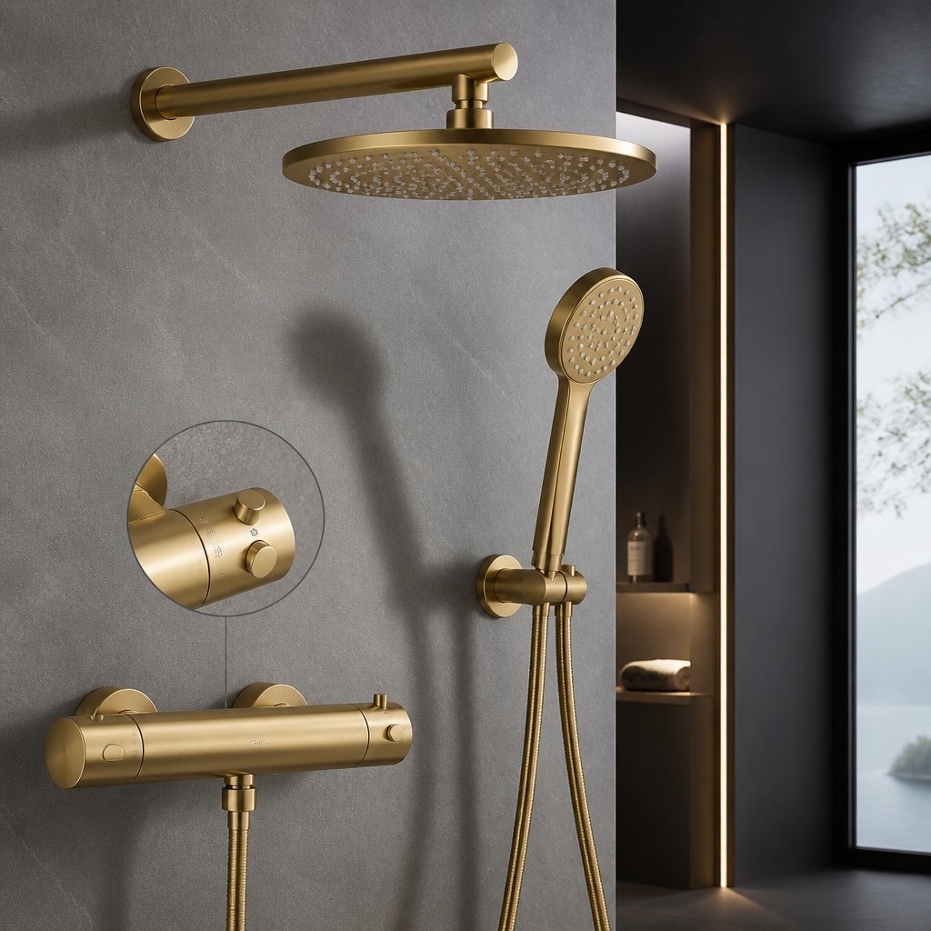 Charu thermostatic shower set