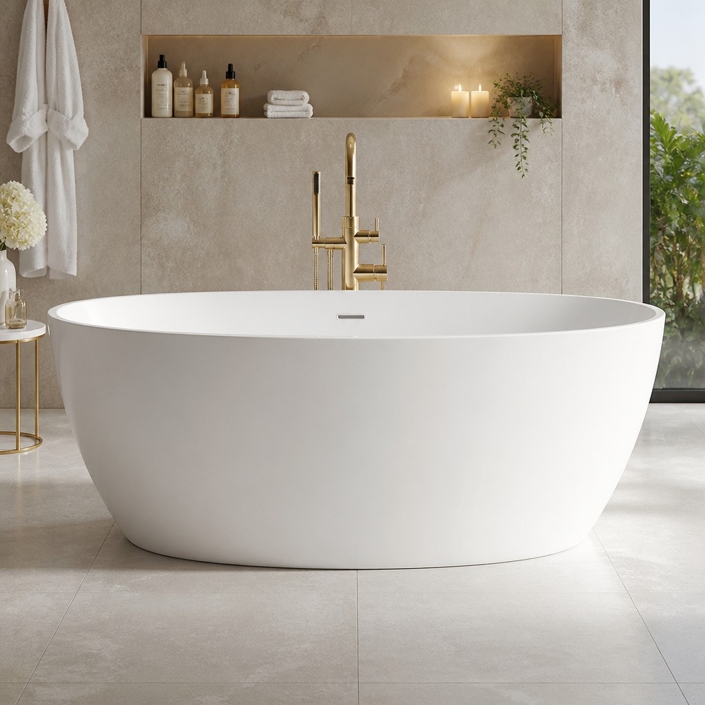 Charu oval freestanding bathtub