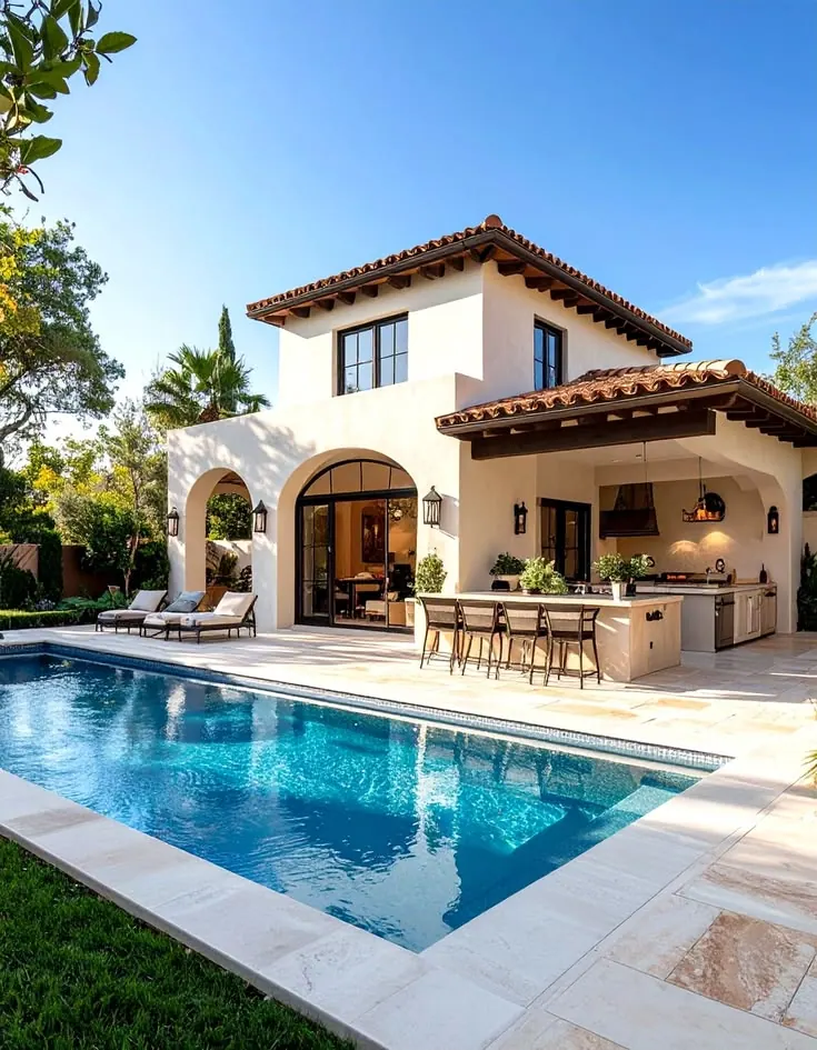 Premium outdoor architectural space with durable porcelain paving