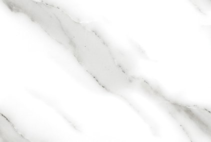 White glossy marble-look tile with soft grey veins
